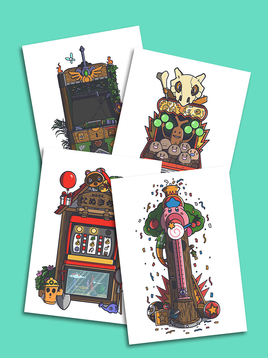 Pack 4 affiches - Arcade Collection 🕹️