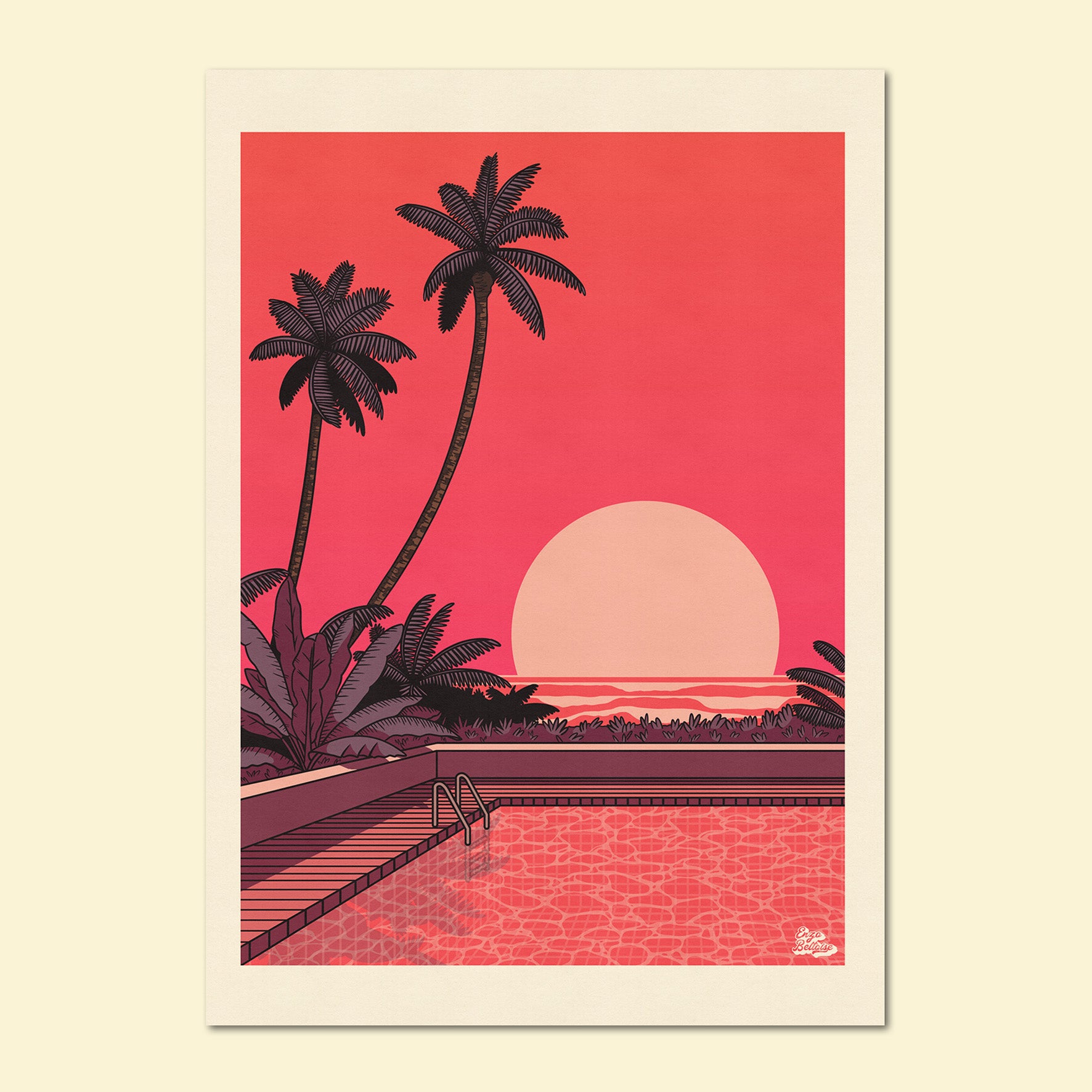 Carte Postale - City Pop / Sunset Pool đ