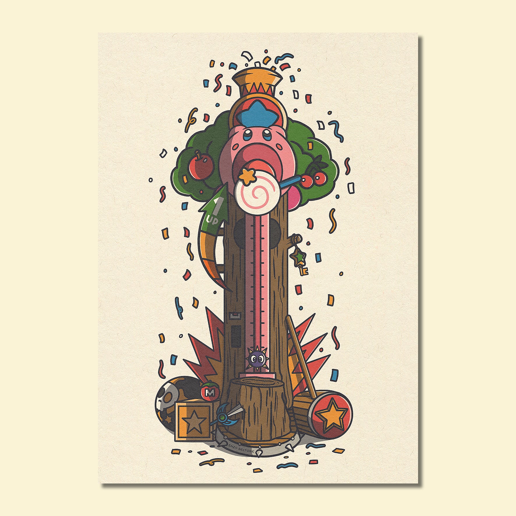 Carte Postale - Kirby High Striker 🕹️