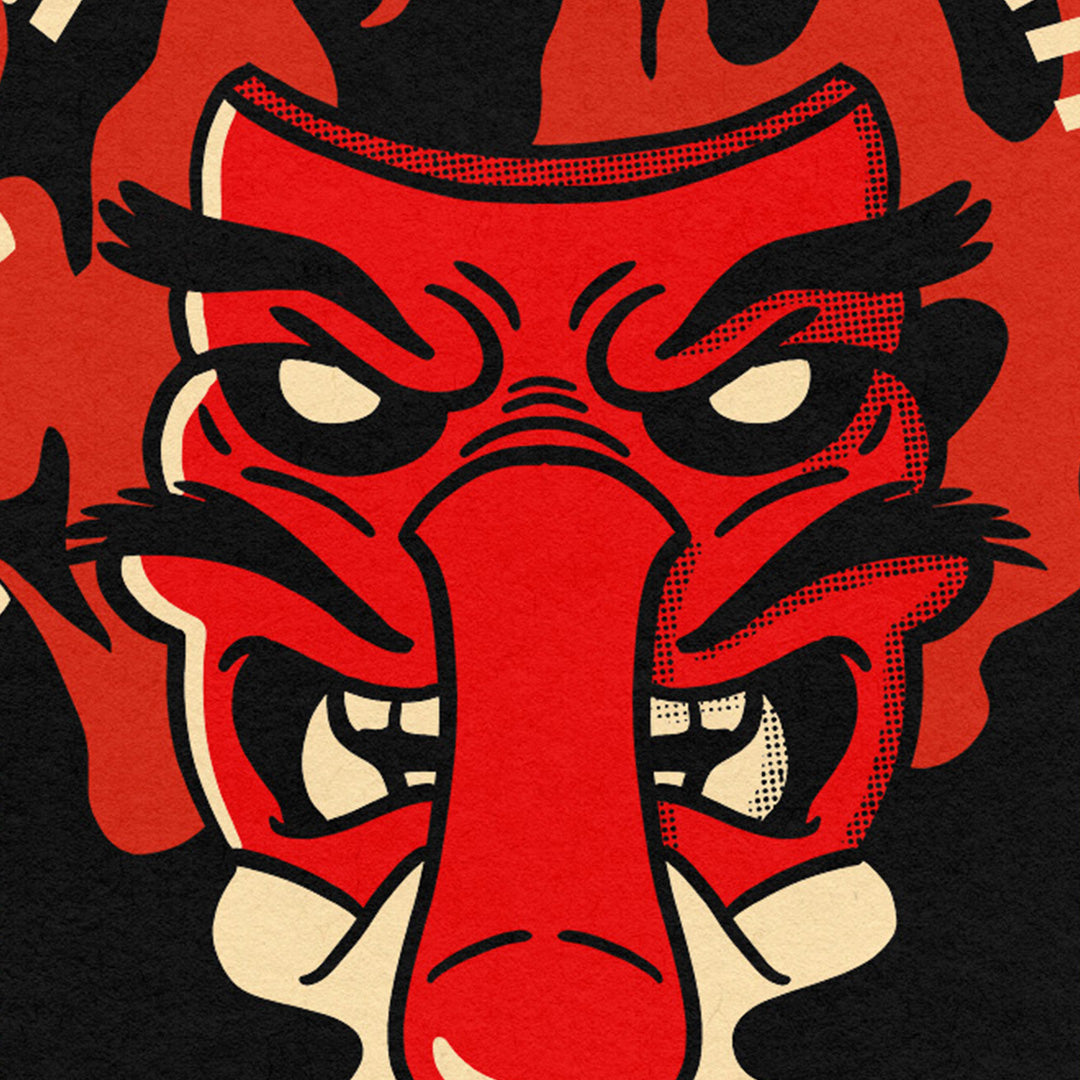 Illustration japonaise inspirée des esprits légendaires Tengu