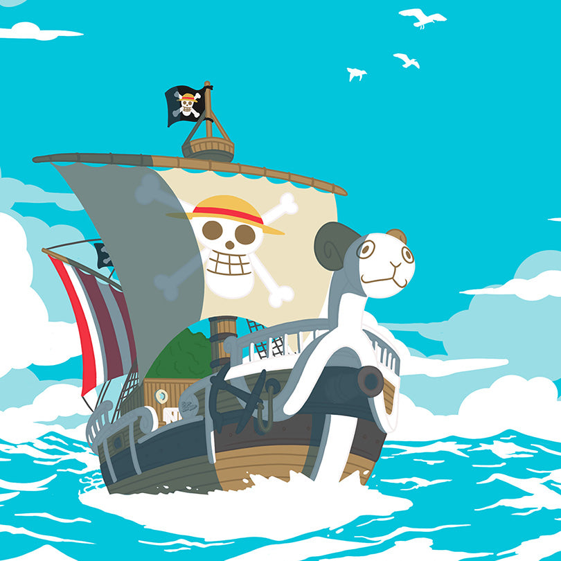 Détail illustration rétro japonaise inspirée des cartes marines anciennes