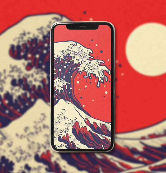 Fond d'écran - Kanagawa Red 🌊