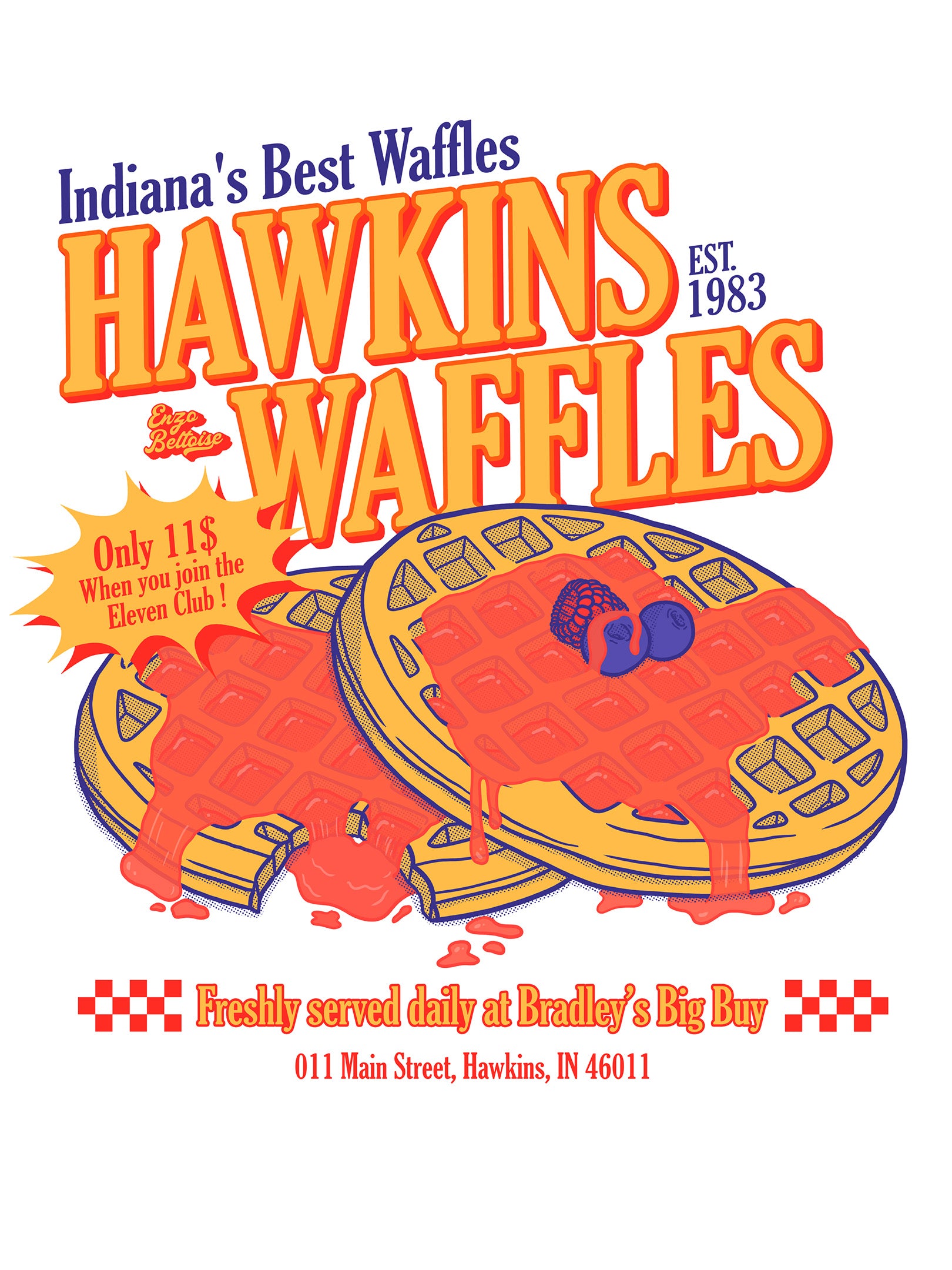 Affiche - Hawkins Waffles 🧇