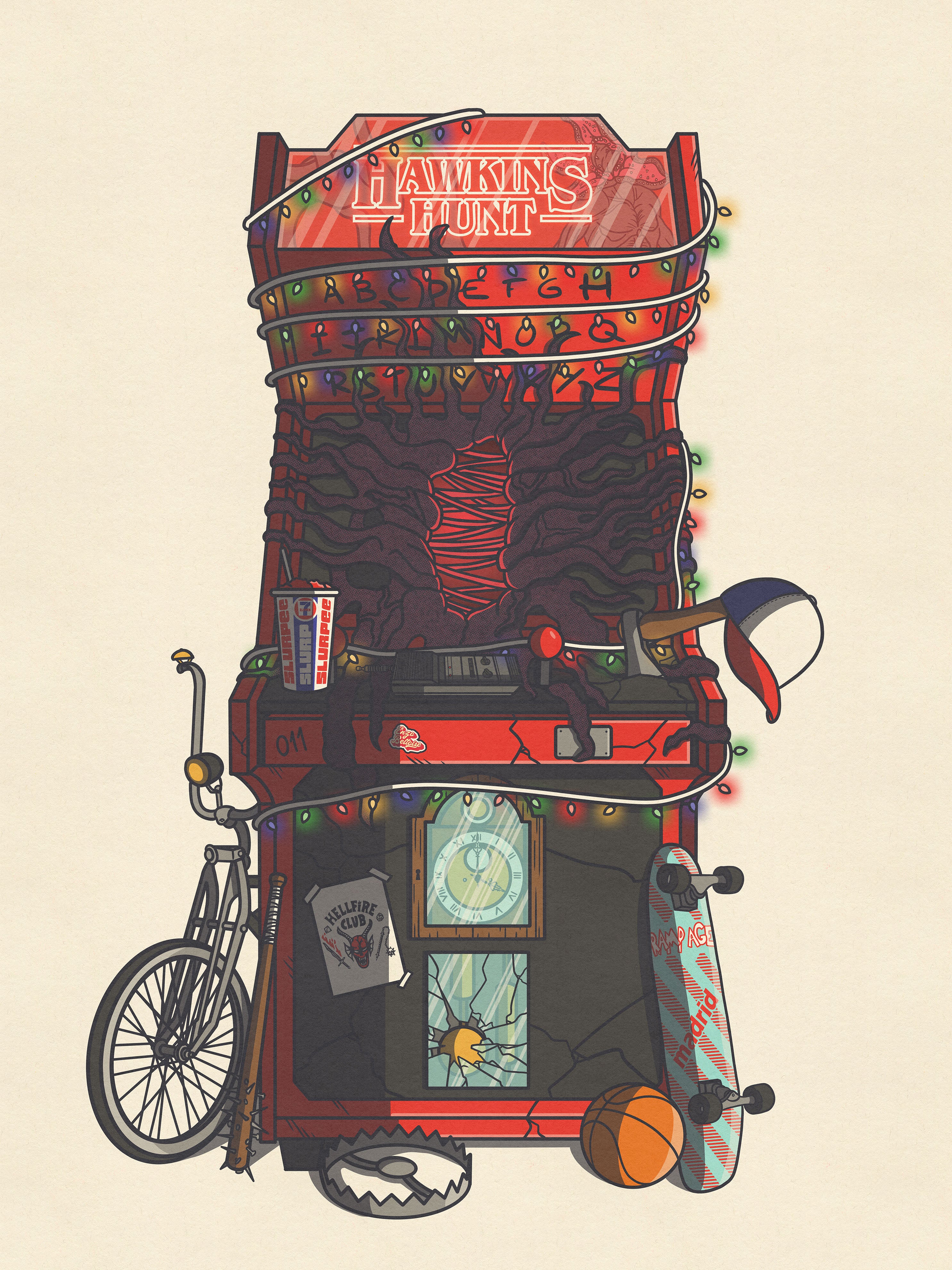 Affiche - Hawkins Hunt Arcade 🕹️