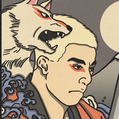 Illustration japonaise inspirée des univers shonen et samouraï modernes