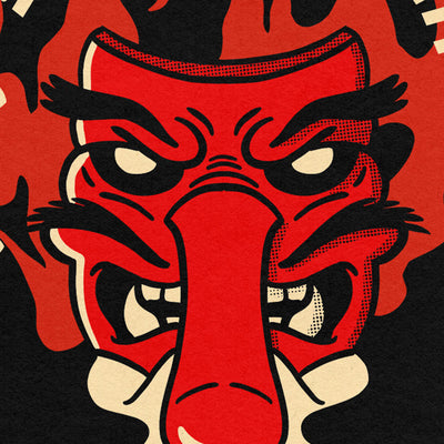 Illustration japonaise inspirée des esprits légendaires Tengu