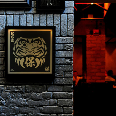 Poster japonais zen noir dans une décoration contemporaine design