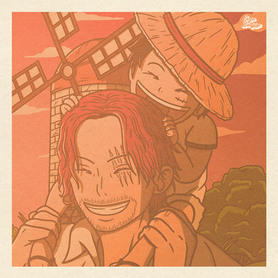 Illustration pop culture japonaise style vintage coloré