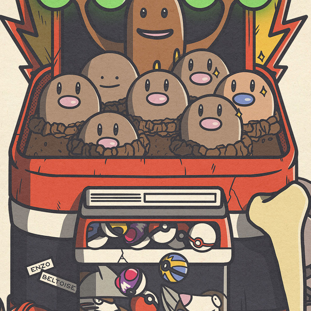 Impression fine art affiche rétro japonaise gaming