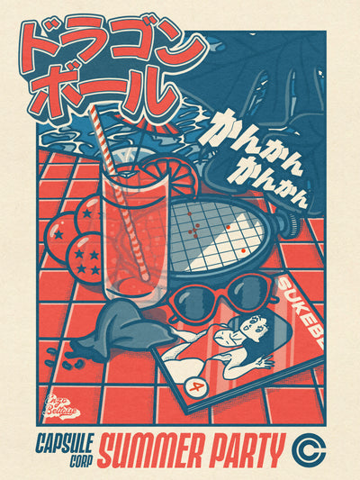 Affiche japonaise colorée encadrée dans un salon contemporain